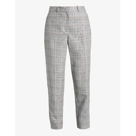 Topshop petite 4P Gray Plaid Pants tartan trousers - Picture 10 of 11